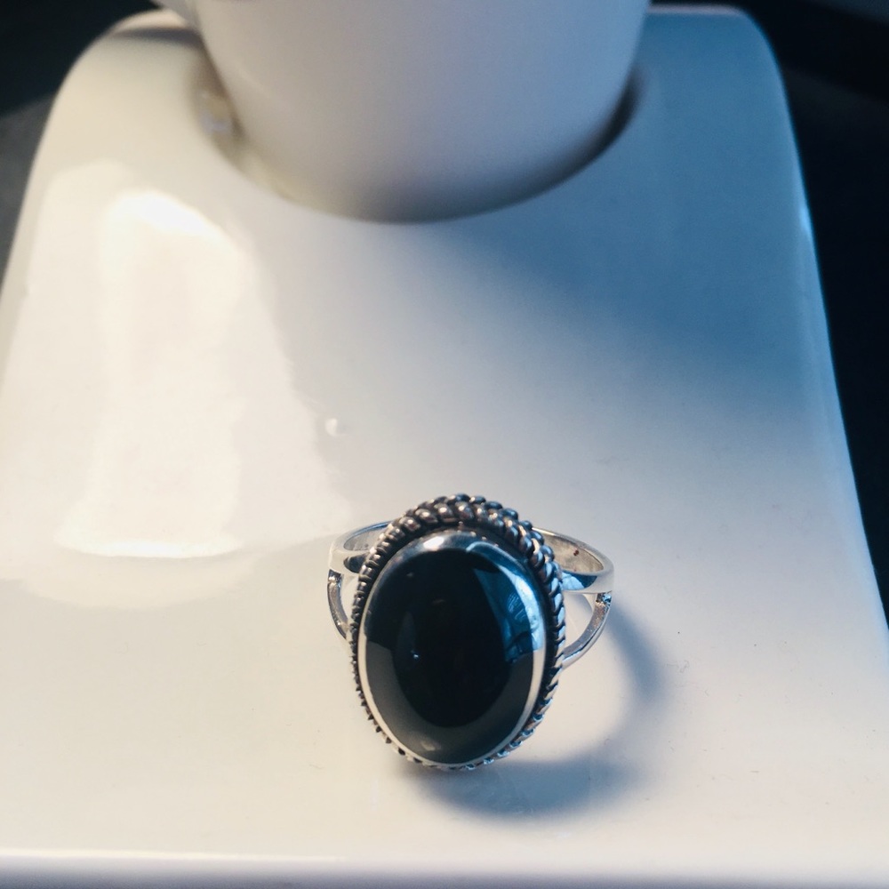Sterling Silver Black Onyx Ring